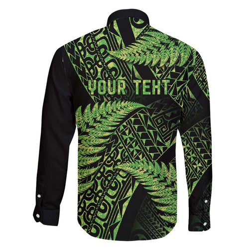 New Zealand Rugby Pacific Personalised Family Matching Puletasi and Hawaiian Shirt All Lime Maori Pasifika Fern Pattern