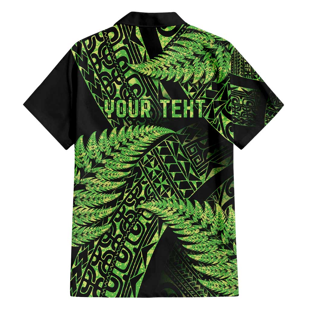 New Zealand Rugby Pacific Personalised Family Matching Summer Maxi Dress and Hawaiian Shirt All Lime Maori Pasifika Fern Pattern