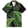 New Zealand Rugby Pacific Personalised Family Matching Tank Maxi Dress and Hawaiian Shirt All Lime Maori Pasifika Fern Pattern