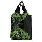 New Zealand Rugby Pacific Personalised Grocery Bag All Lime Maori Pasifika Fern Pattern