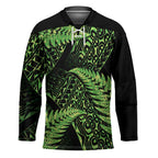 New Zealand Rugby Pacific Personalised Hockey Jersey All Lime Maori Pasifika Fern Pattern - Aussie Hoodie