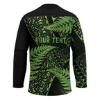 New Zealand Rugby Pacific Personalised Hockey Jersey All Lime Maori Pasifika Fern Pattern - Aussie Hoodie