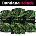 New Zealand Rugby Pacific Personalised Neck Gaiter All Lime Maori Pasifika Fern Pattern - Aussie Hoodie