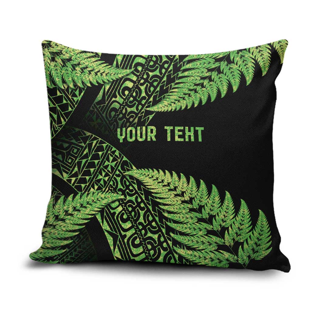 New Zealand Rugby Pacific Personalised Pillow Cover All Lime Maori Pasifika Fern Pattern - Aussie Hoodie