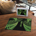 New Zealand Rugby Pacific Personalised Puzzle All Lime Maori Pasifika Fern Pattern - Aussie Hoodie