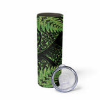 New Zealand Rugby Pacific Personalised Skinny Tumbler All Lime Maori Pasifika Fern Pattern