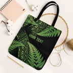 New Zealand Rugby Pacific Personalised Tote Bag All Lime Maori Pasifika Fern Pattern - Aussie Hoodie