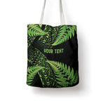 New Zealand Rugby Pacific Personalised Tote Bag All Lime Maori Pasifika Fern Pattern - Aussie Hoodie