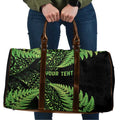 New Zealand Rugby Pacific Personalised Travel Bag All Lime Maori Pasifika Fern Pattern - Aussie Hoodie