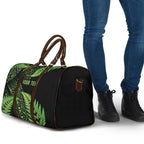 New Zealand Rugby Pacific Personalised Travel Bag All Lime Maori Pasifika Fern Pattern - Aussie Hoodie