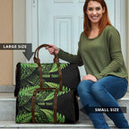 New Zealand Rugby Pacific Personalised Travel Bag All Lime Maori Pasifika Fern Pattern - Aussie Hoodie