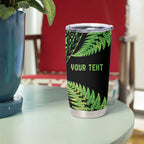 New Zealand Rugby Pacific Personalised Tumbler Cup All Lime Maori Pasifika Fern Pattern