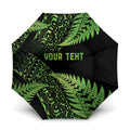 New Zealand Rugby Pacific Personalised Umbrella All Lime Maori Pasifika Fern Pattern - Aussie Hoodie