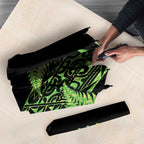 New Zealand Rugby Pacific Personalised Umbrella All Lime Maori Pasifika Fern Pattern - Aussie Hoodie
