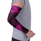 New Zealand Rugby Pacific Personalised Arm Sleeves All Pink Maori Pasifika Fern Pattern - Aussie Hoodie