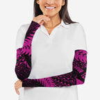New Zealand Rugby Pacific Personalised Arm Sleeves All Pink Maori Pasifika Fern Pattern - Aussie Hoodie