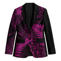 New Zealand Rugby Pacific Personalised Blazer All Pink Maori Pasifika Fern Pattern - Aussie Hoodie