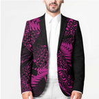 New Zealand Rugby Pacific Personalised Blazer All Pink Maori Pasifika Fern Pattern - Aussie Hoodie