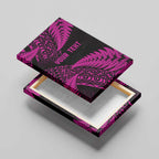 New Zealand Rugby Pacific Personalised Canvas Wall Art All Pink Maori Pasifika Fern Pattern