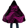 New Zealand Rugby Pacific Personalised Cloak All Pink Maori Pasifika Fern Pattern - Aussie Hoodie