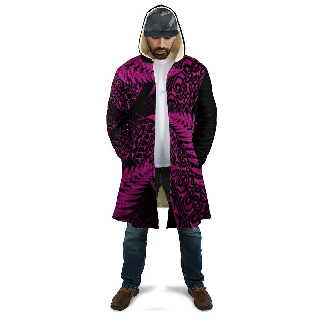 New Zealand Rugby Pacific Personalised Cloak All Pink Maori Pasifika Fern Pattern - Aussie Hoodie