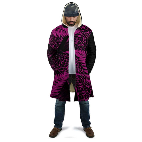 New Zealand Rugby Pacific Personalised Cloak All Pink Maori Pasifika Fern Pattern - Aussie Hoodie