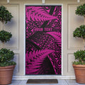 New Zealand Rugby Pacific Personalised Door Cover All Pink Maori Pasifika Fern Pattern - Aussie Hoodie