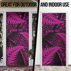 New Zealand Rugby Pacific Personalised Door Cover All Pink Maori Pasifika Fern Pattern - Aussie Hoodie