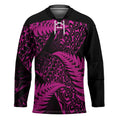 New Zealand Rugby Pacific Personalised Hockey Jersey All Pink Maori Pasifika Fern Pattern - Aussie Hoodie