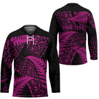 New Zealand Rugby Pacific Personalised Hockey Jersey All Pink Maori Pasifika Fern Pattern - Aussie Hoodie