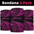 New Zealand Rugby Pacific Personalised Neck Gaiter All Pink Maori Pasifika Fern Pattern - Aussie Hoodie