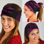 New Zealand Rugby Pacific Personalised Neck Gaiter All Pink Maori Pasifika Fern Pattern - Aussie Hoodie