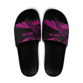 New Zealand Rugby Pacific Personalised Slide Sandals All Pink Maori Pasifika Fern Pattern - Aussie Hoodie