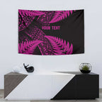 New Zealand Rugby Pacific Personalised Tapestry All Pink Maori Pasifika Fern Pattern