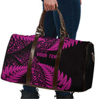 New Zealand Rugby Pacific Personalised Travel Bag All Pink Maori Pasifika Fern Pattern - Aussie Hoodie