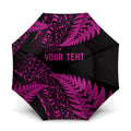 New Zealand Rugby Pacific Personalised Umbrella All Pink Maori Pasifika Fern Pattern - Aussie Hoodie