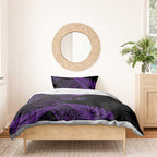 New Zealand Rugby Pacific Personalised Bedding Set All Purple Maori Pasifika Fern Pattern