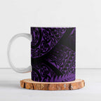 New Zealand Rugby Pacific Personalised Ceramic Mug All Purple Maori Pasifika Fern Pattern - Aussie Hoodie