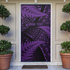 New Zealand Rugby Pacific Personalised Door Cover All Purple Maori Pasifika Fern Pattern - Aussie Hoodie