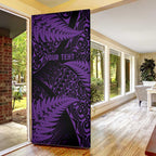 New Zealand Rugby Pacific Personalised Door Cover All Purple Maori Pasifika Fern Pattern - Aussie Hoodie