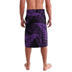 New Zealand Rugby Pacific Personalised Lavalava All Purple Maori Pasifika Fern Pattern