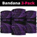 New Zealand Rugby Pacific Personalised Neck Gaiter All Purple Maori Pasifika Fern Pattern - Aussie Hoodie