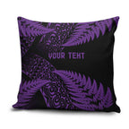 New Zealand Rugby Pacific Personalised Pillow Cover All Purple Maori Pasifika Fern Pattern - Aussie Hoodie