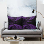 New Zealand Rugby Pacific Personalised Pillow Cover All Purple Maori Pasifika Fern Pattern - Aussie Hoodie