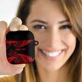 New Zealand Rugby Pacific Personalised AirPods Case All Red Maori Pasifika Fern Pattern - Aussie Hoodie