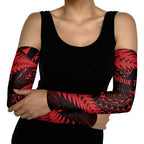 New Zealand Rugby Pacific Personalised Arm Sleeves All Red Maori Pasifika Fern Pattern - Aussie Hoodie