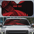 New Zealand Rugby Pacific Personalised Auto Sun Shade All Red Maori Pasifika Fern Pattern - Aussie Hoodie