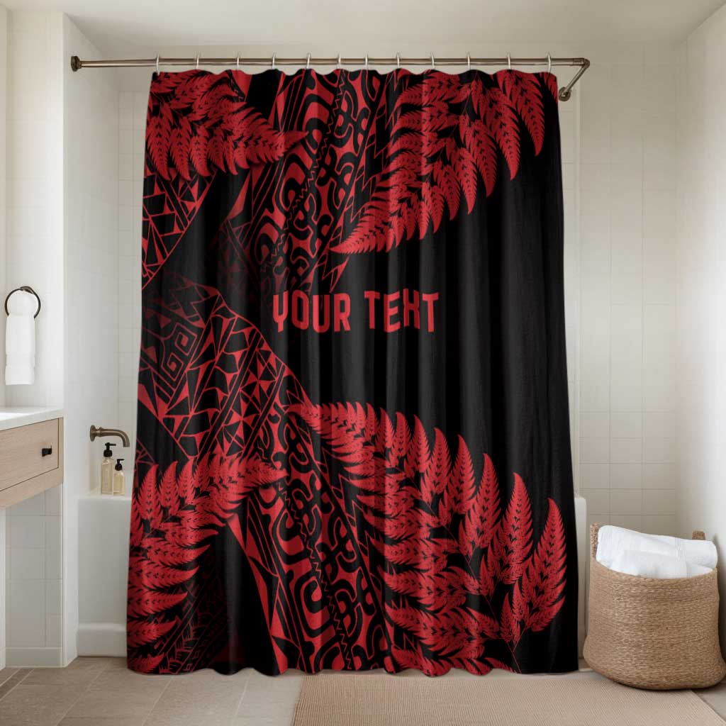 New Zealand Rugby Pacific Personalised Bathroom Set All Red Maori Pasifika Fern Pattern - Aussie Hoodie