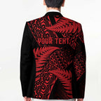 New Zealand Rugby Pacific Personalised Blazer All Red Maori Pasifika Fern Pattern - Aussie Hoodie