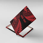 New Zealand Rugby Pacific Personalised Canvas Wall Art All Red Maori Pasifika Fern Pattern